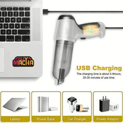 Powerful 7-in-1 Car Vacuum | Clean + Inflate + Charge